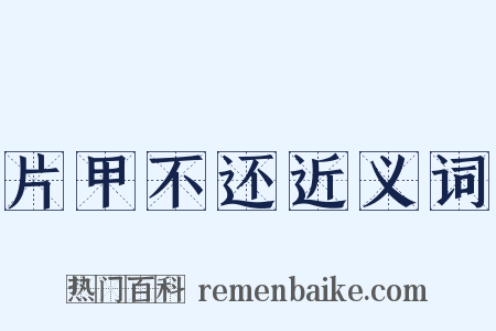 片甲不还近义词是什么意思的图片